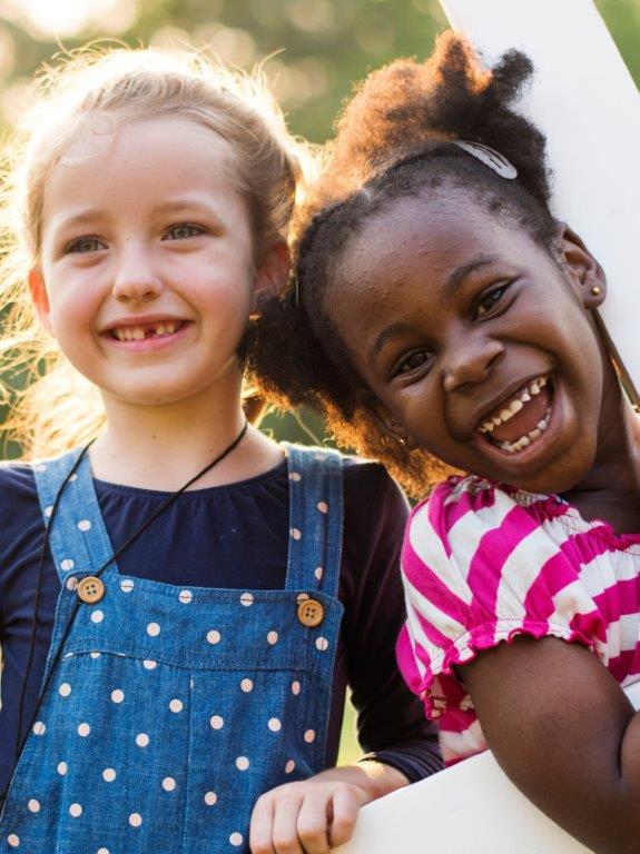 Image: two happy girls